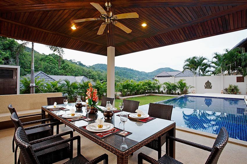 sala eating area coral villa nai harn phuket holiday rental