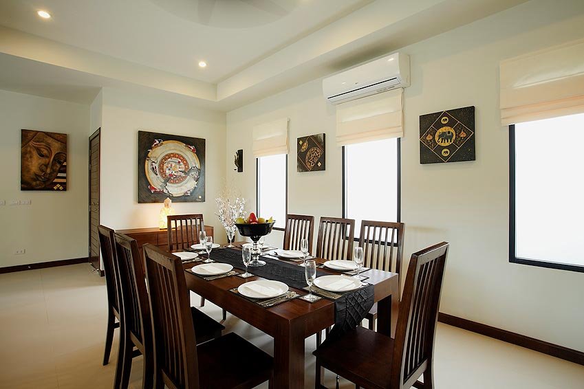 dining room onyx villa nai harn phuket holiday rental