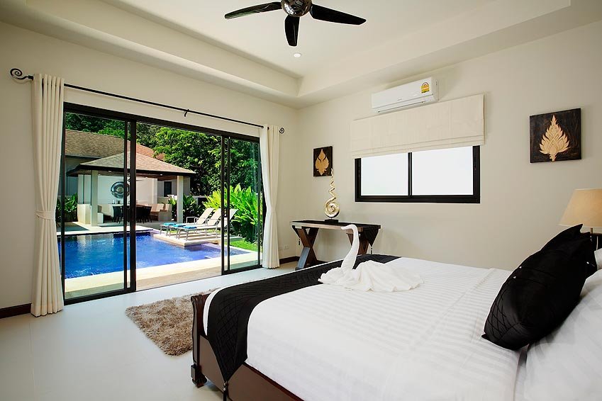 double en suite bedroom poolside onyx villa nai harn phuket holiday rental